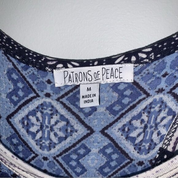 Patrons of Peace Maxi Dress Multicolour Blue Purple White Tank Size Medium - Picture 6 of 10